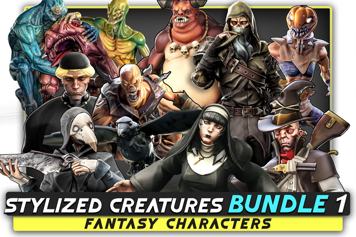 12 in 1 Massive Bundle - Stylized Fantasy Creature - Part 2