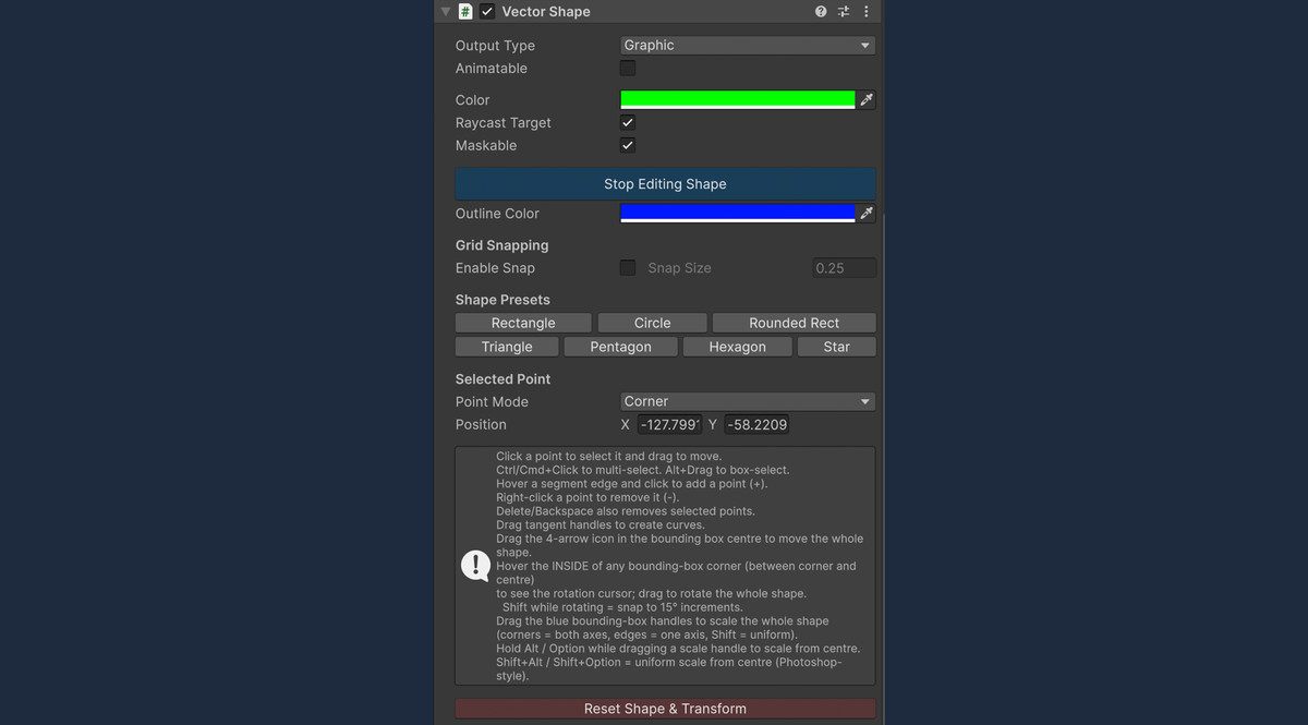 Vector Shape Tool
