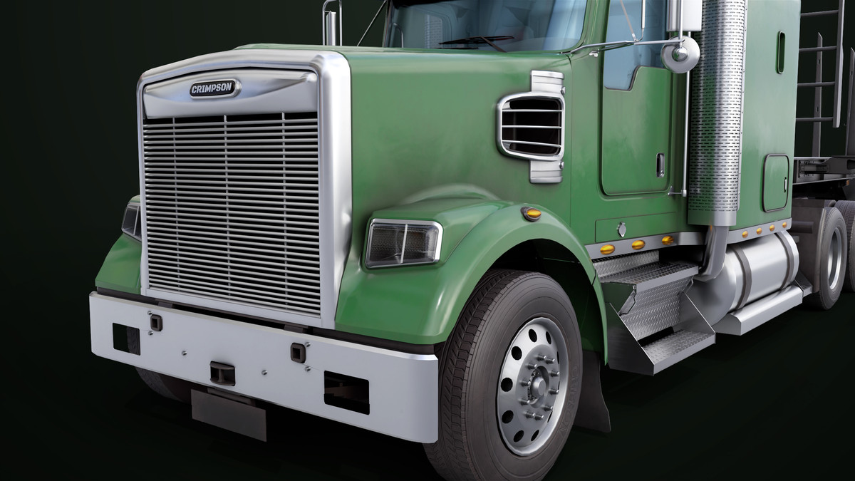 Truck 07 Log Trailer with All Loads Collection