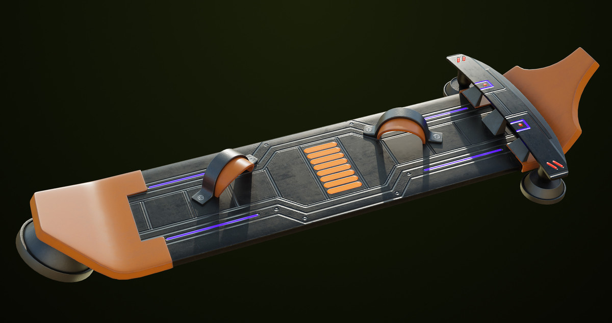 Sci Fi Hoverboard 08 URP HDRP Textures
