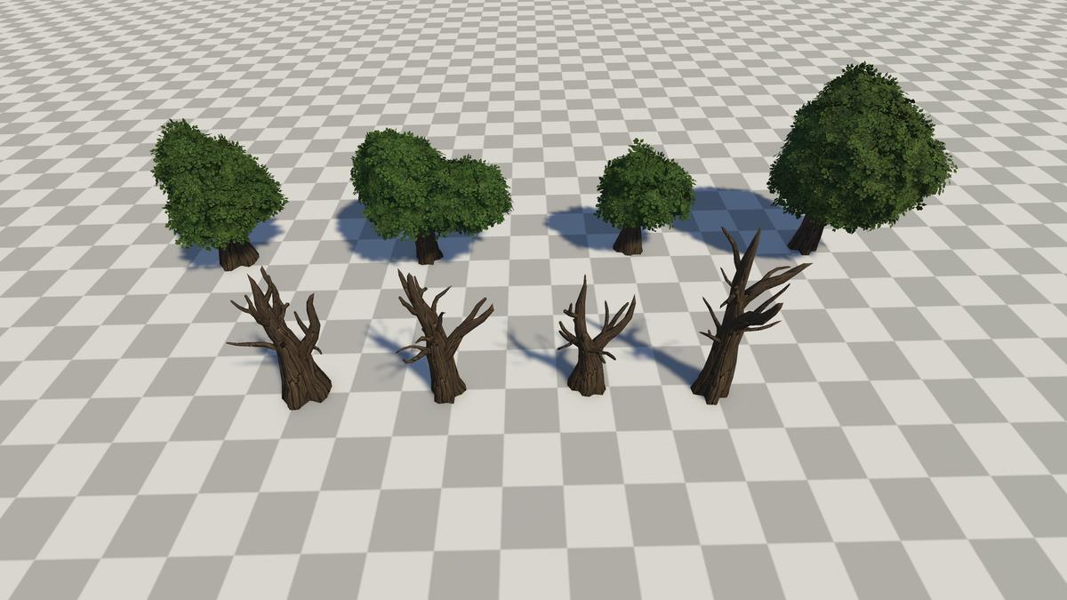 Stylized forest environment