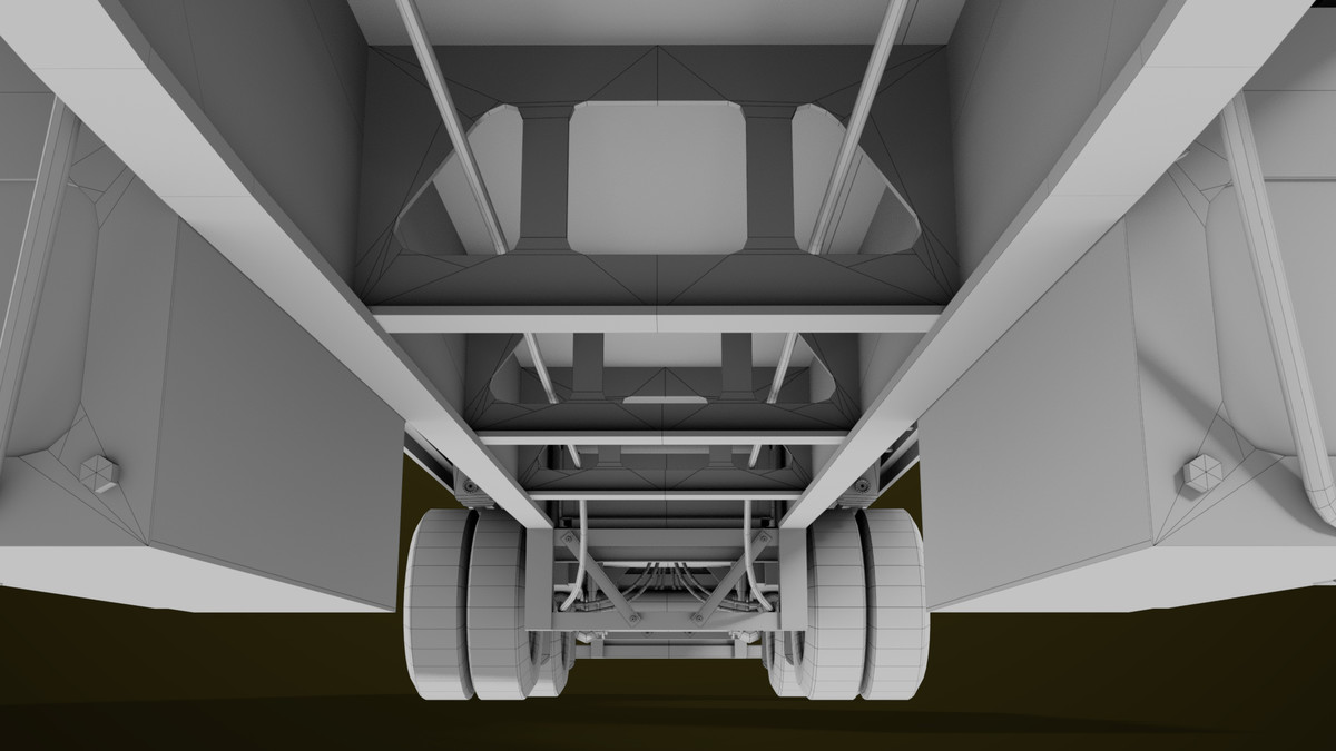 Heavy Truck 04 Flatbed Load Trailer URP HDRP Textures