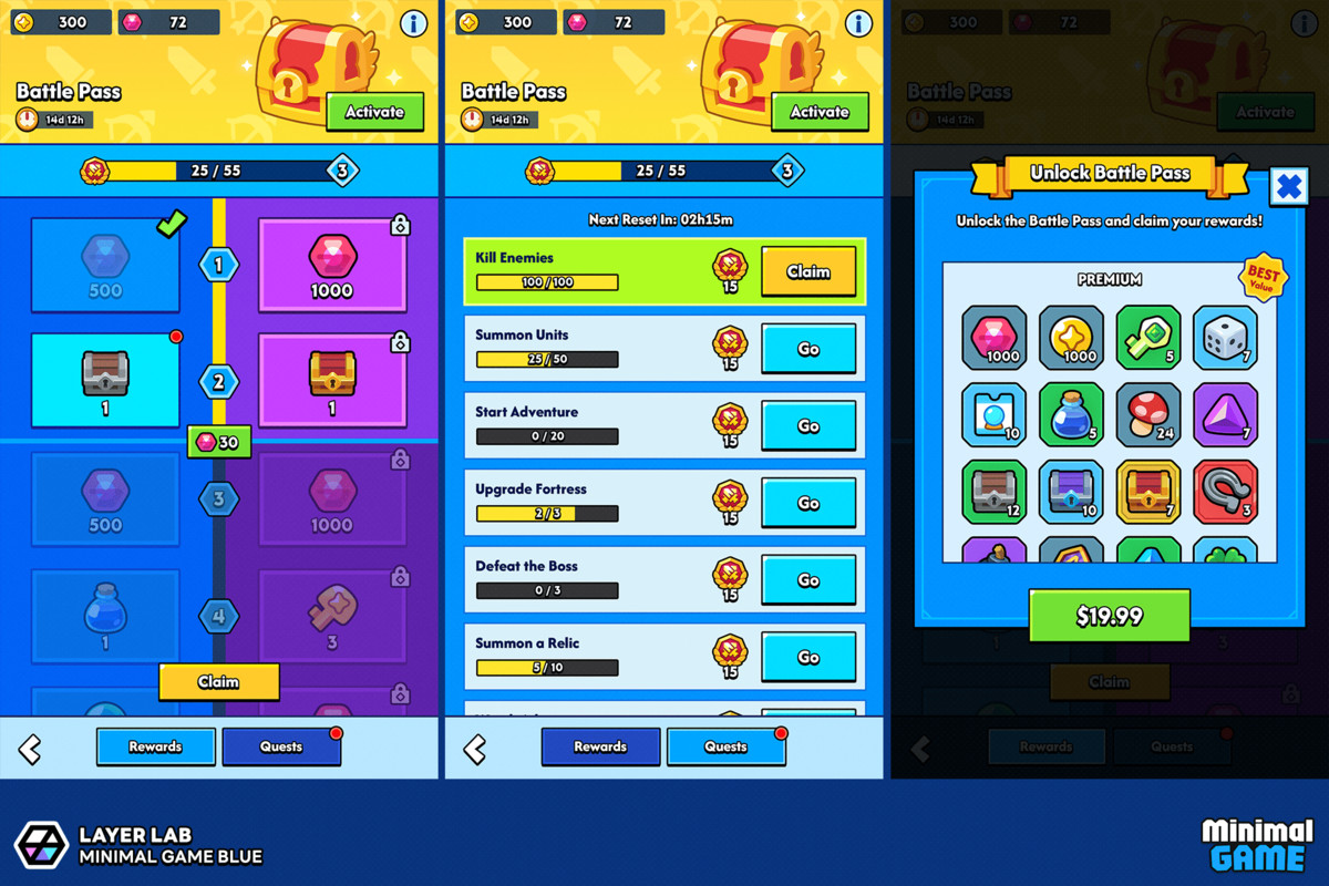 GUI Pro - Minimal Game Blue