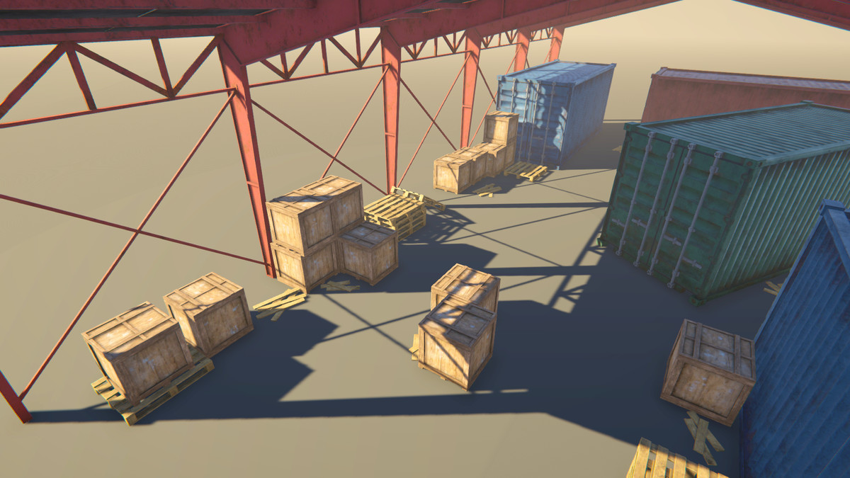 Warehouse Hangar Garage game ready