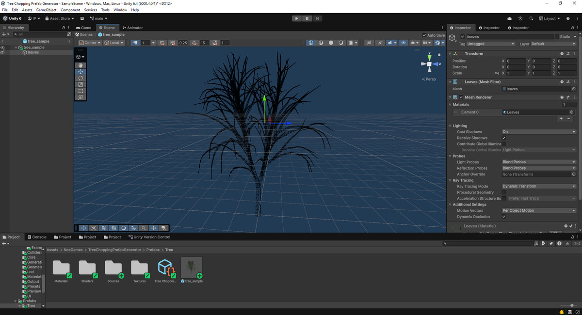 Tree Cutter & Log Prefab Generator
