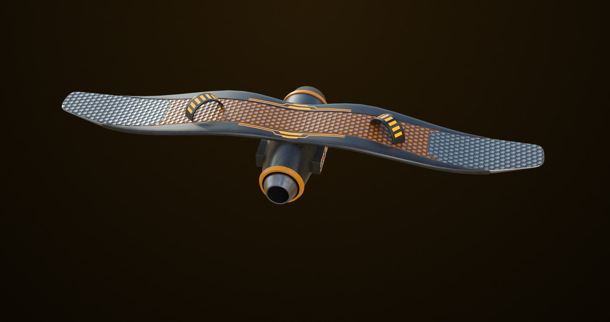 Sci Fi Hoverboard 6 URP HDRP Textures