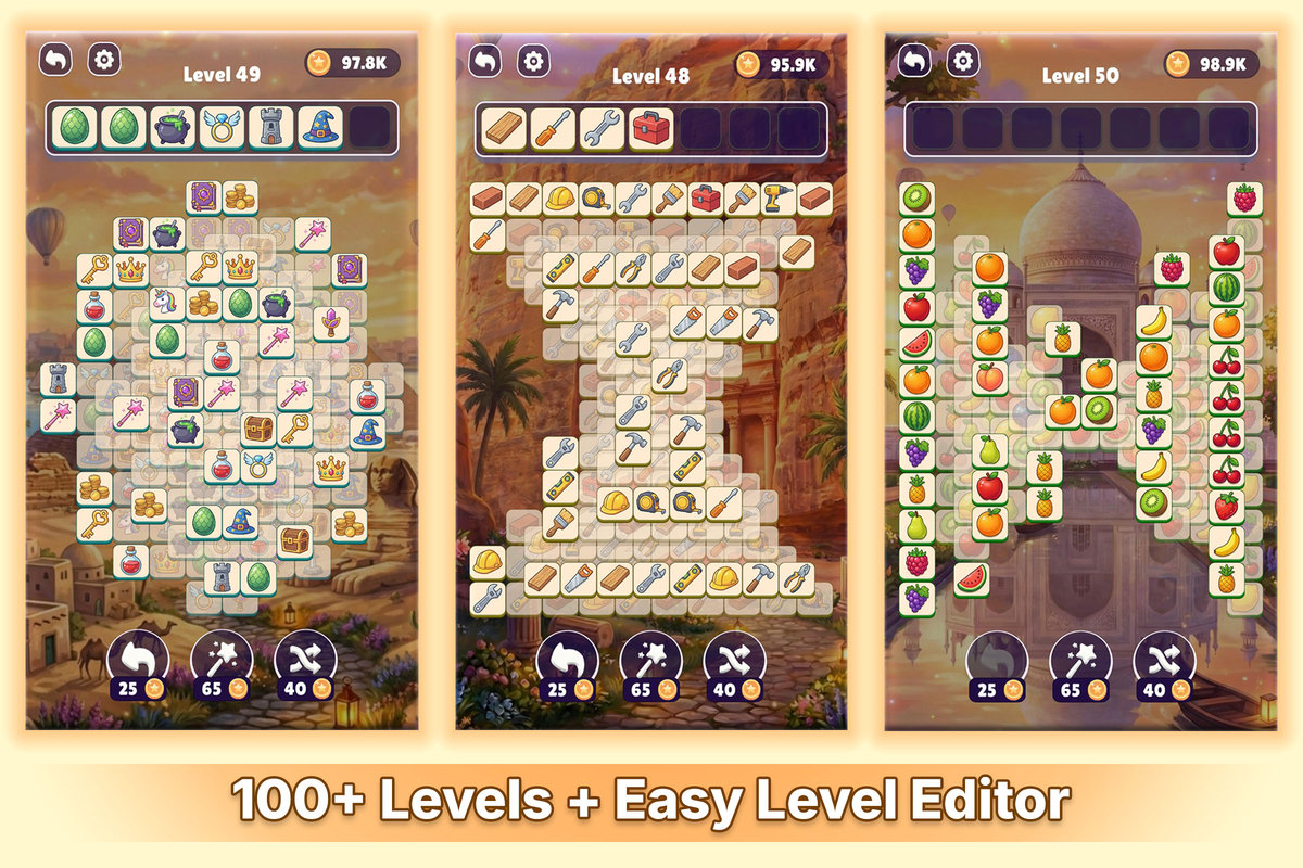 Match3Tile | Tile Match Puzzle — Complete Game Template + Editor