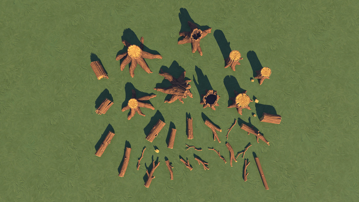 Stylized Nature - Logs, Stumps & Branches Pack