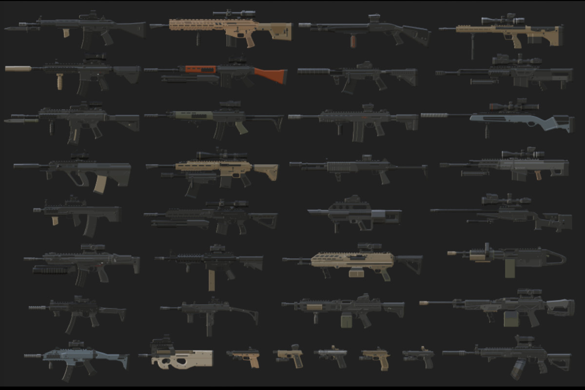 Low Poly Weapon Bundle Pack 3