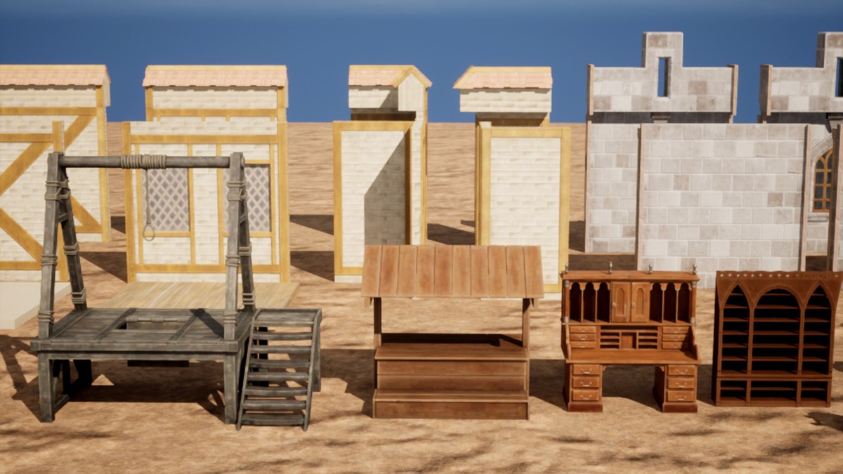 Medieval Town & Castle Modular Environment Pack