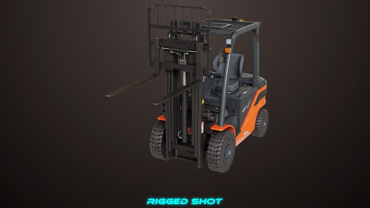 Forklift Truck 02 and 03 URP HDRP Textures