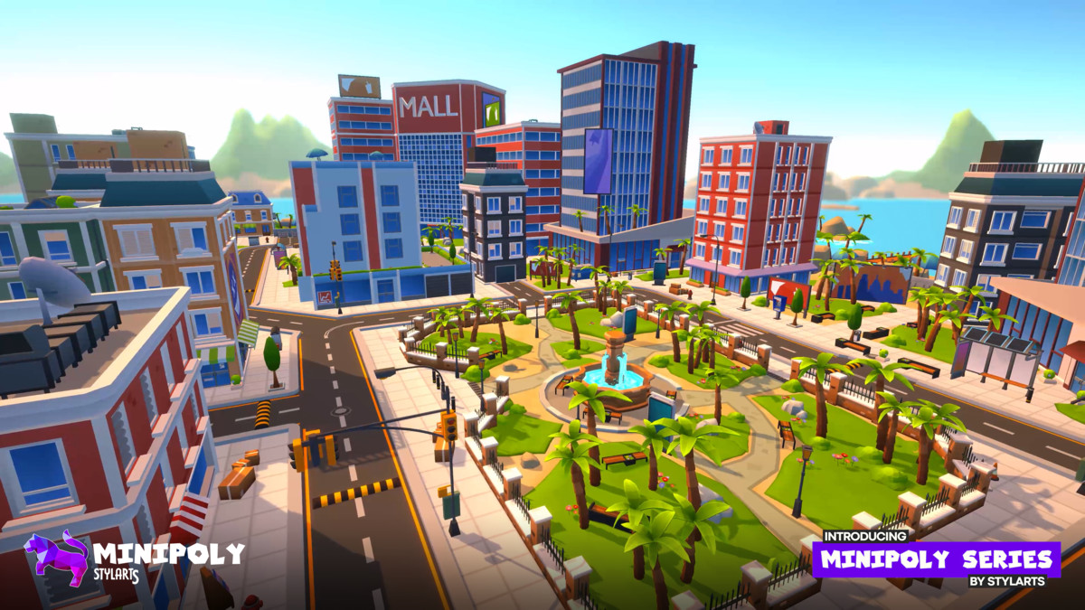 Minipoly Series - Modern Island City ( Stylized Lowpoly Environment )