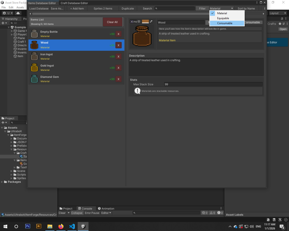 ItemForge - Advanced Inventory System