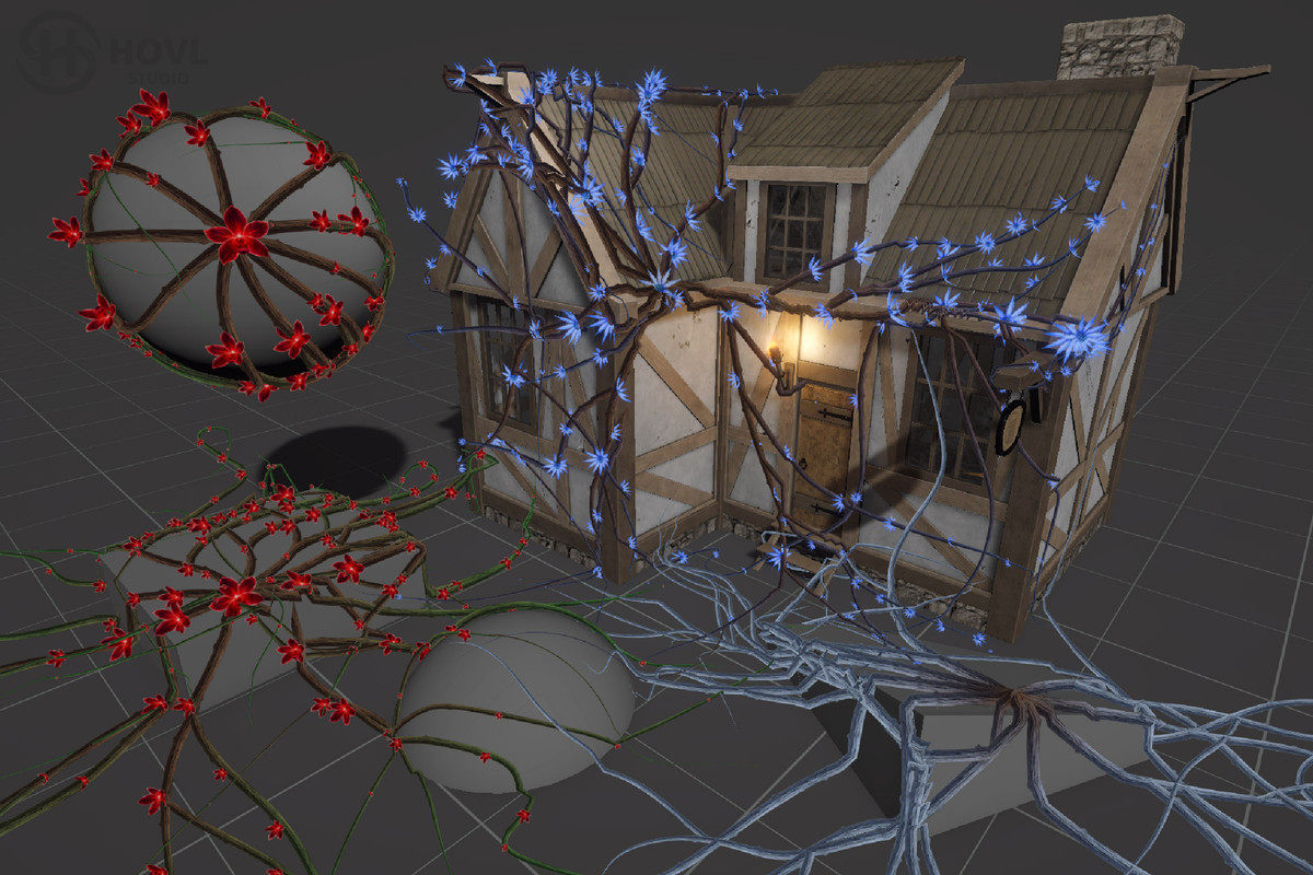 Particles roots & vine system