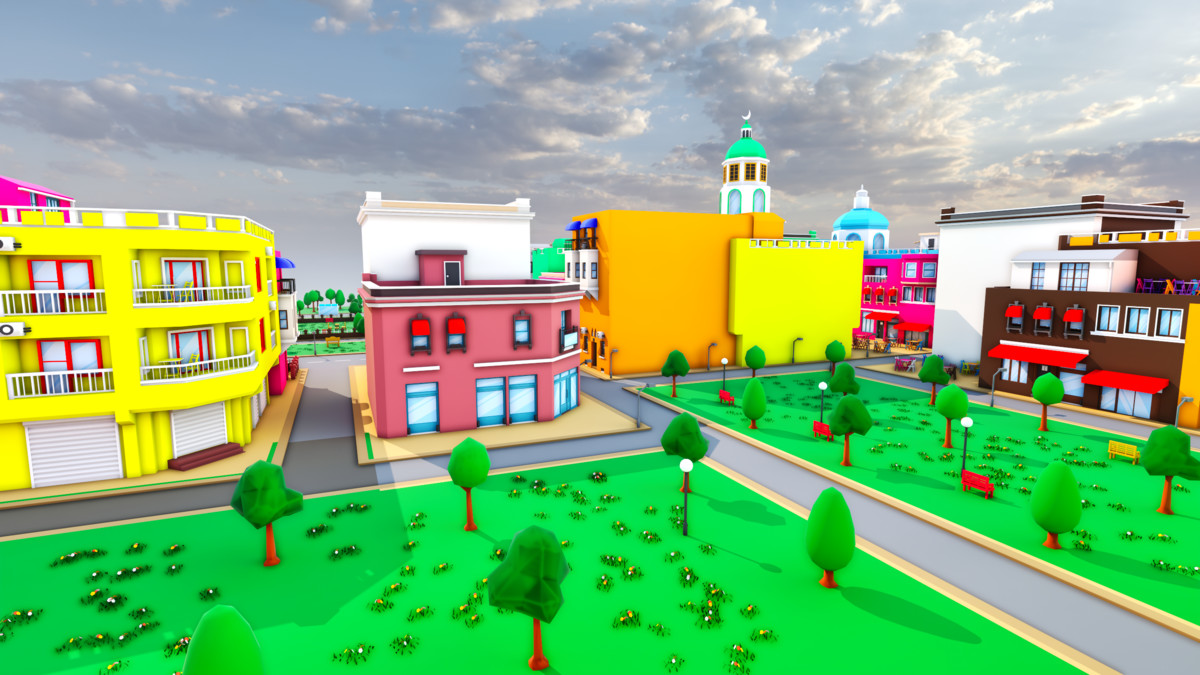 Modular Eastern City Low Poly Istanbul [Enterable Interior] [Desktop & Mobile]