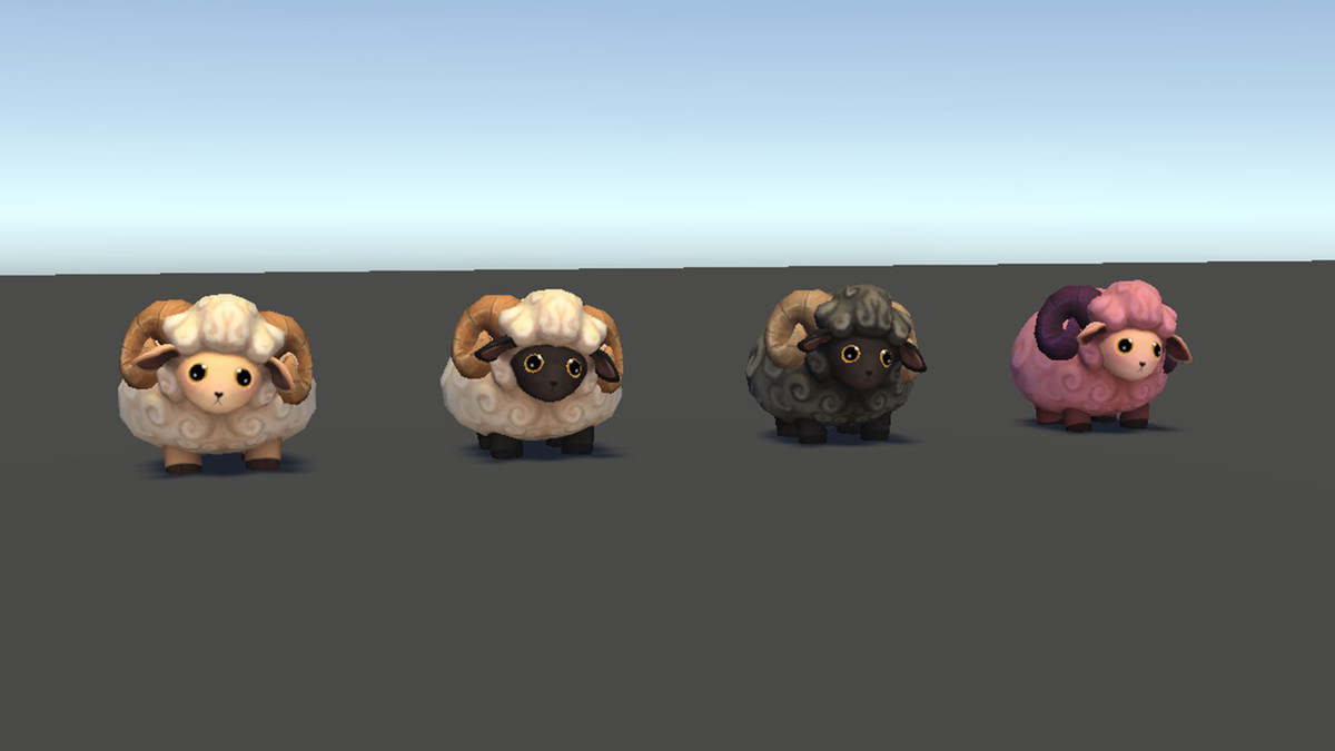 Cute Animated Stylized Sheep