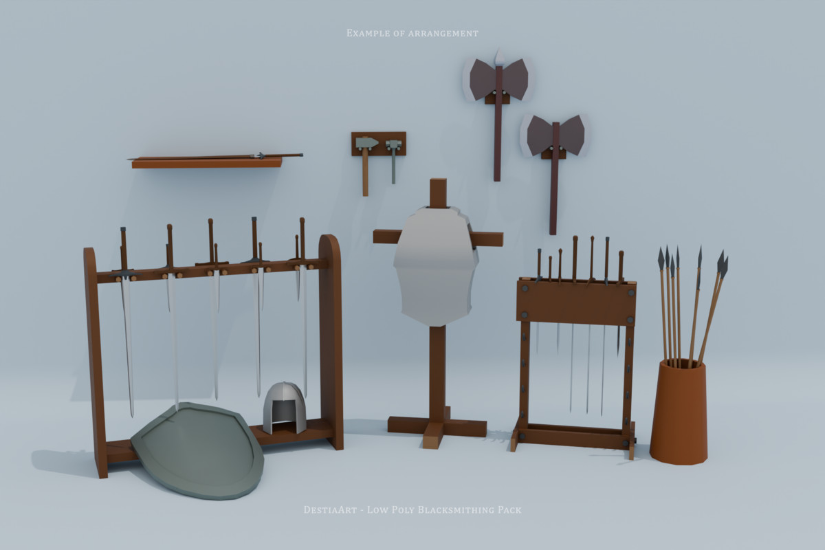 Low Poly Blacksmithing Pack