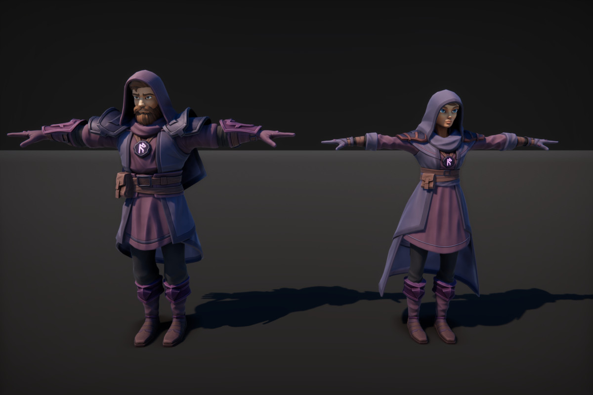 Stylized Fantasy Mage Characters