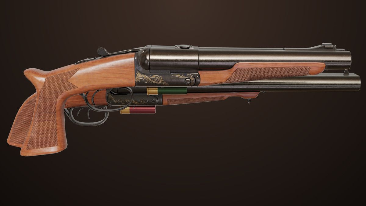 Small Medium Shotgun Black Single Mat URP HDRP Textures