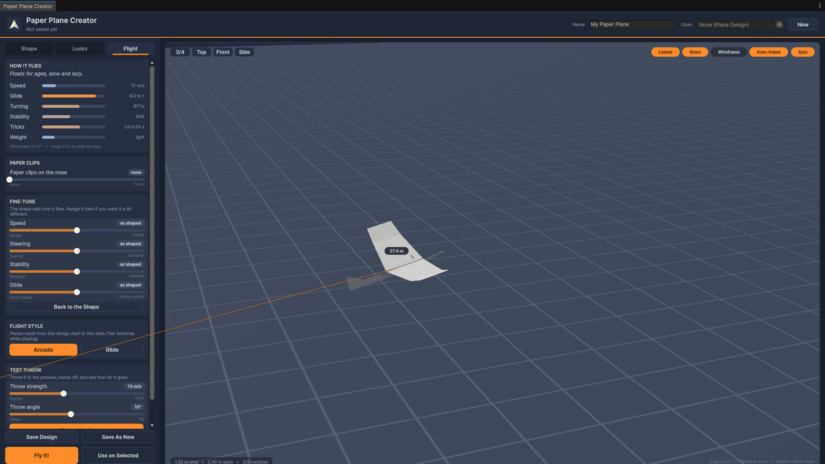 Fold & Fly: Paper Plane Controller With Creator