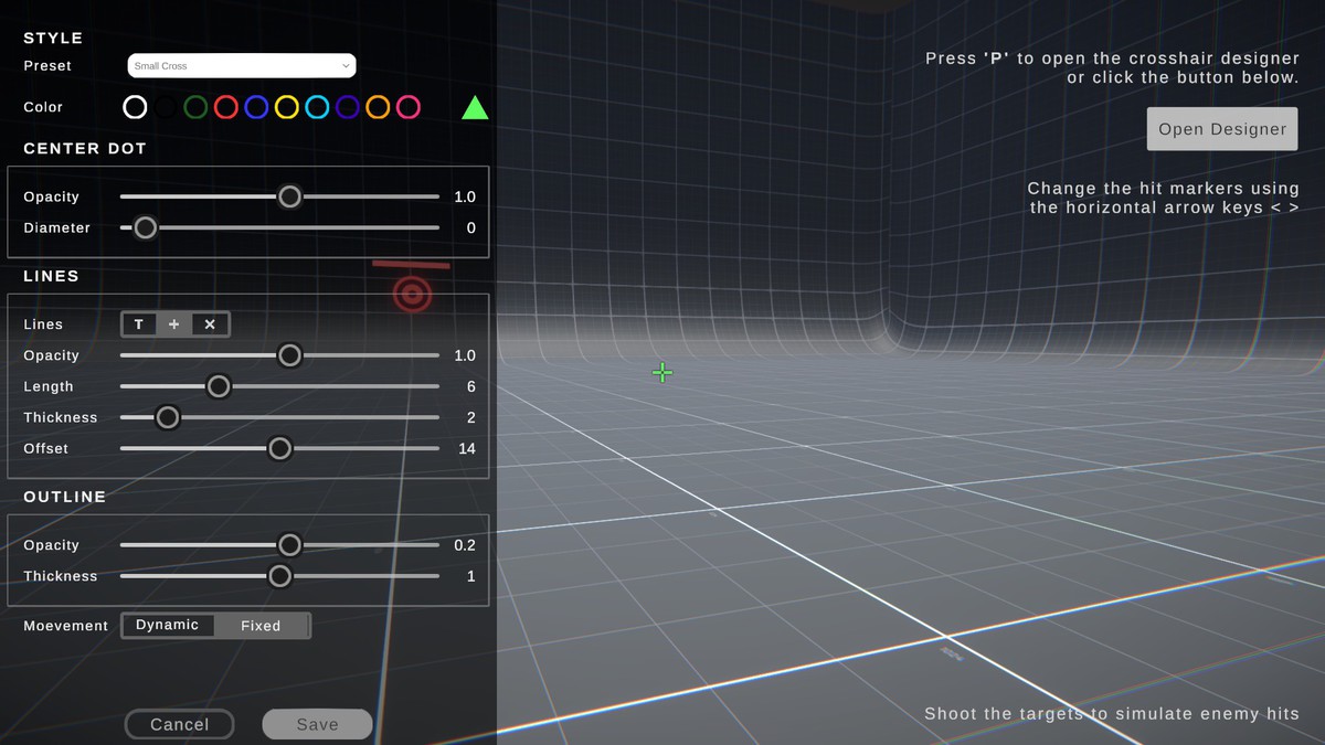 Crosshair X - Runtime Customizable Reticle