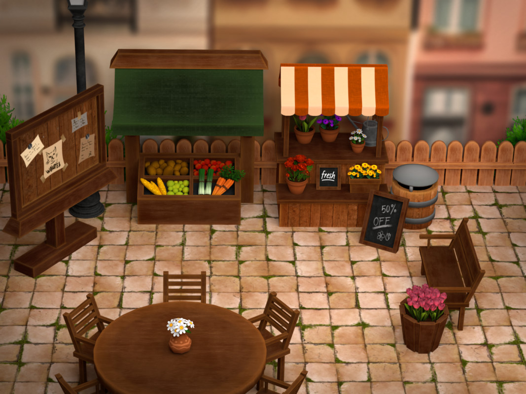 Village Life-Market and Garden