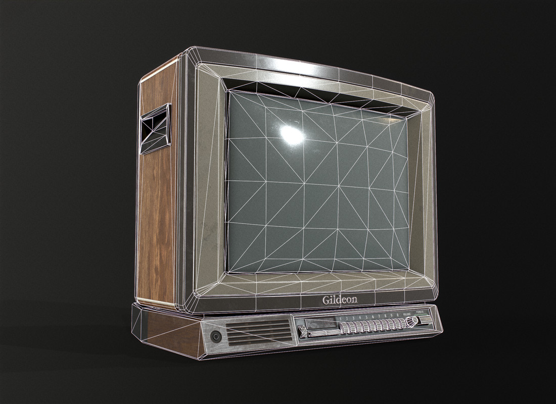 Retro TV Wooden case