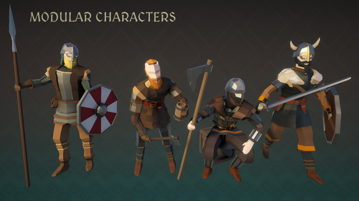 Stylized Medieval Vikings Pack – Low Poly Characters & Units