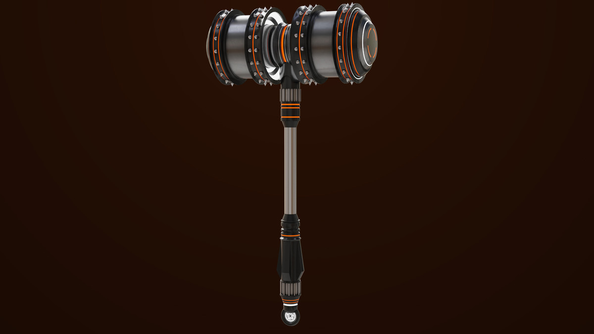 Sci Fi Battle Hammer 07 URP HDRP Textures