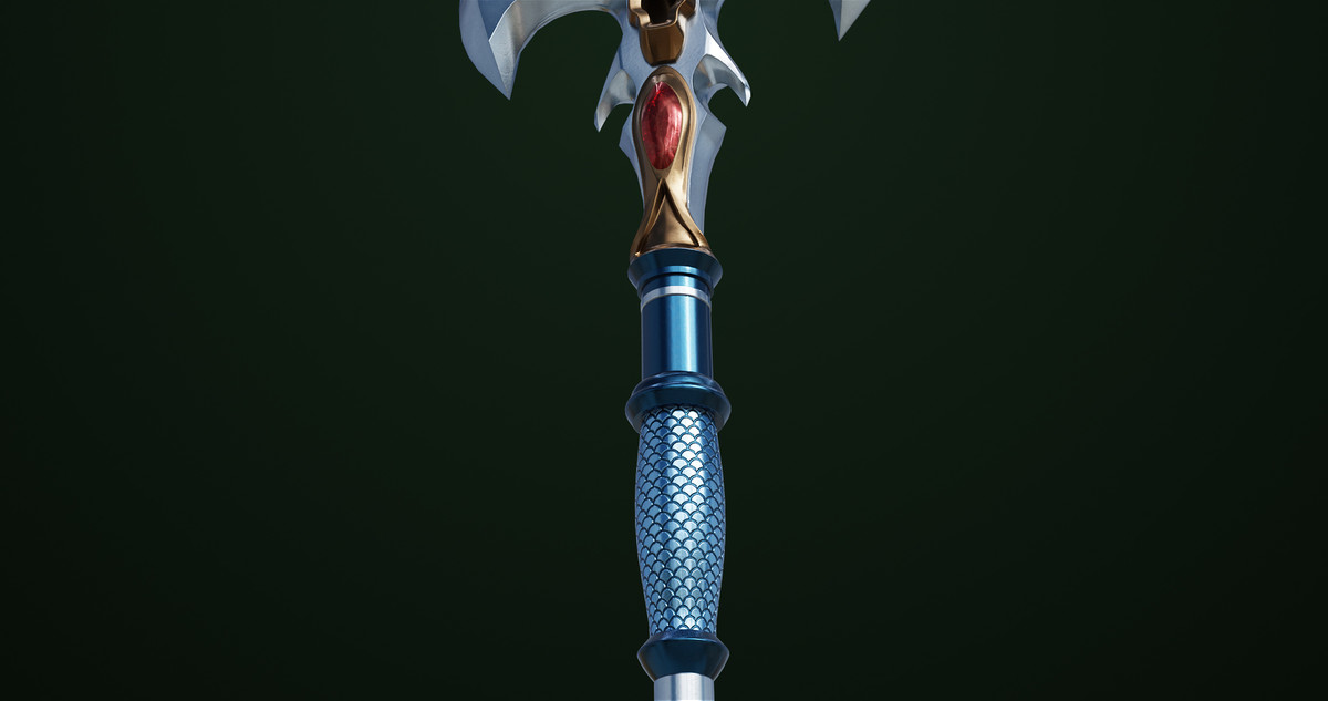 Fantasy Trident 06 URP HDRP Textures