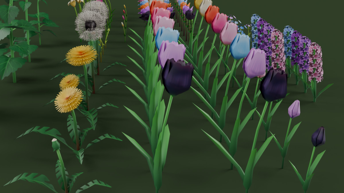 Low Poly Flowers