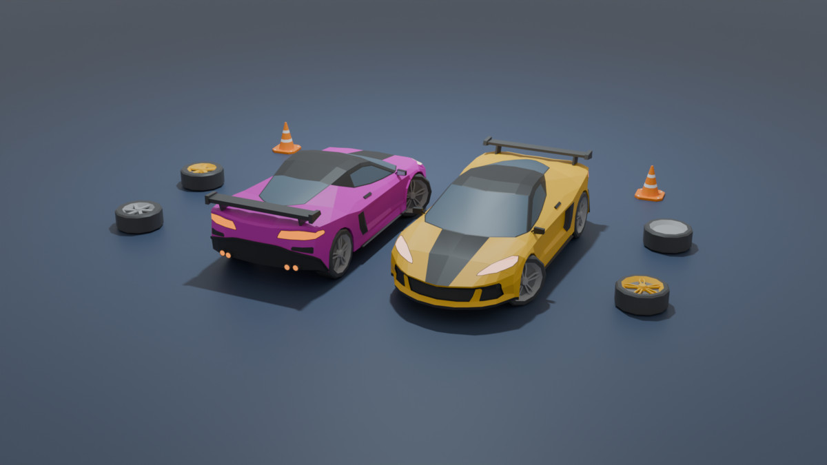 Mobile Optimize-Low Poly Cars