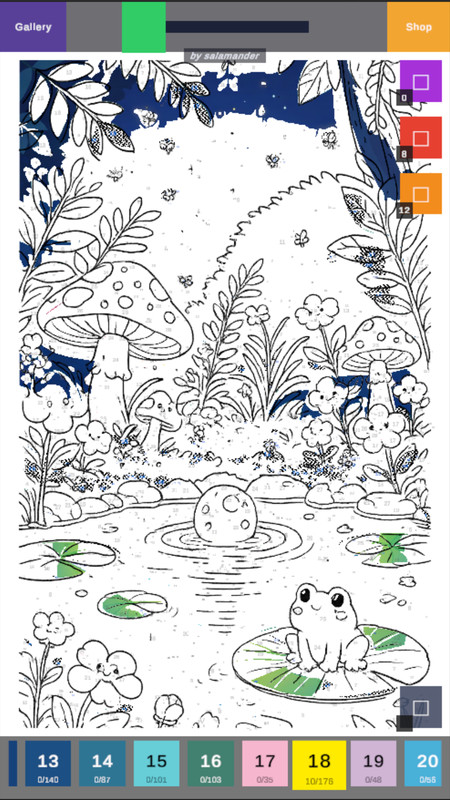 polyart - coloring by number
