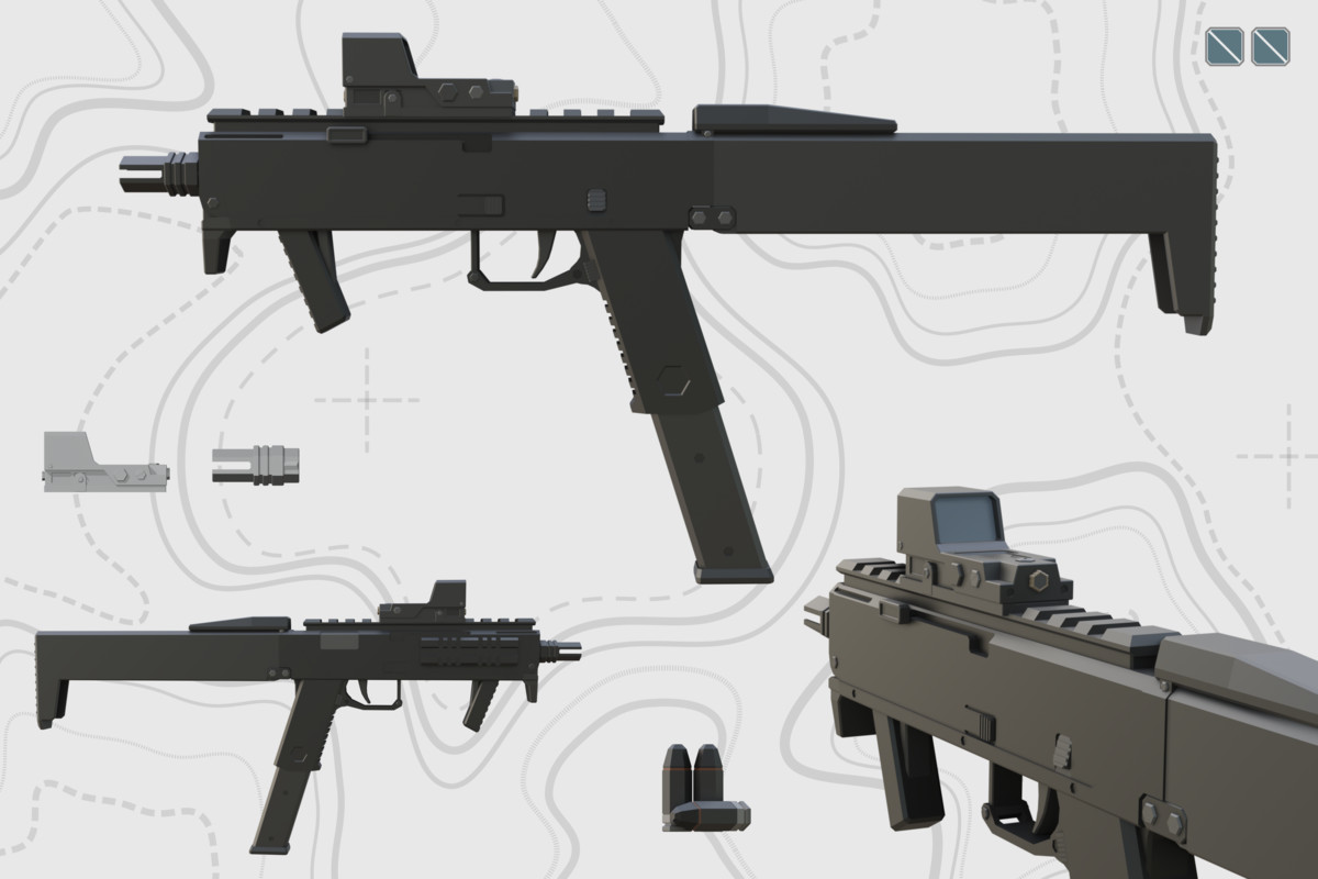 Low Poly Weapon Bundle Pack Fin