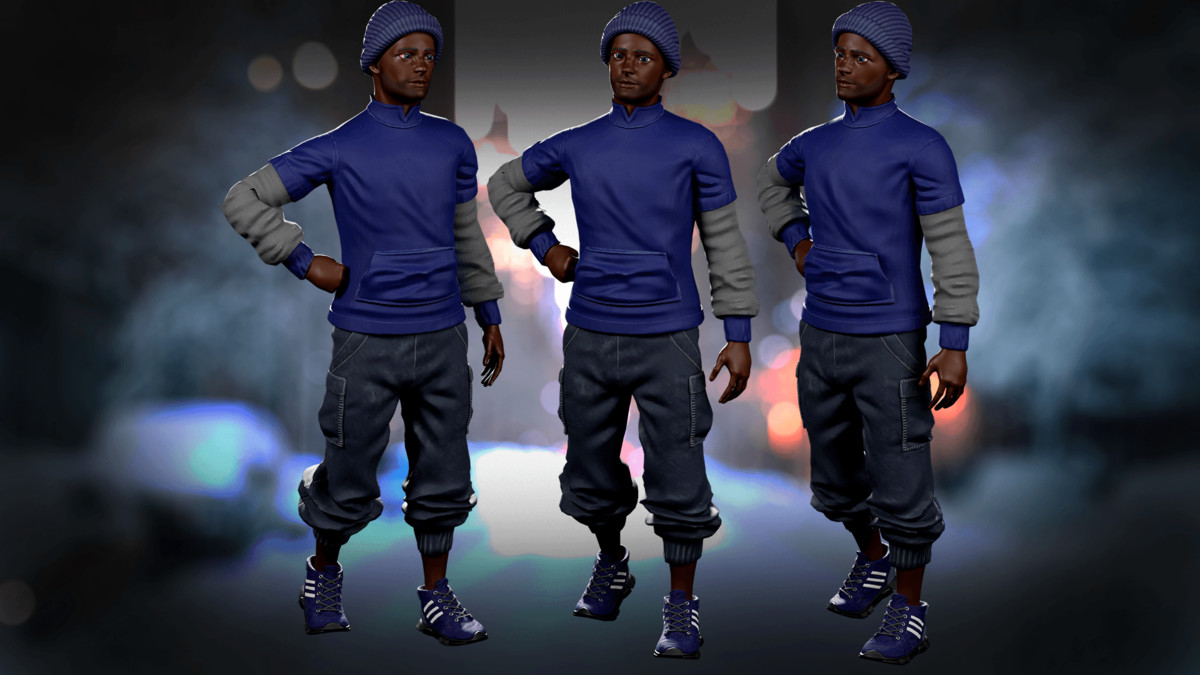 Streetwear Winter Guy – Modular Game Character