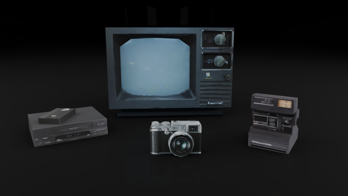 Retro Electronics Pack – 24 Vintage Props (Lowpoly / PSX Ready)