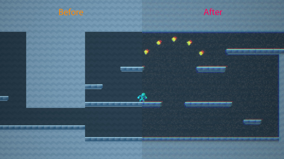 Retro Scanline Post-processing