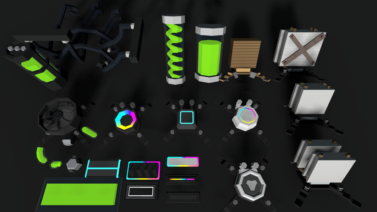 polygonal modular computer pack