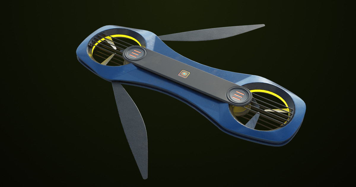 Sci Fi Hoverboard 02 URP HDRP Textures