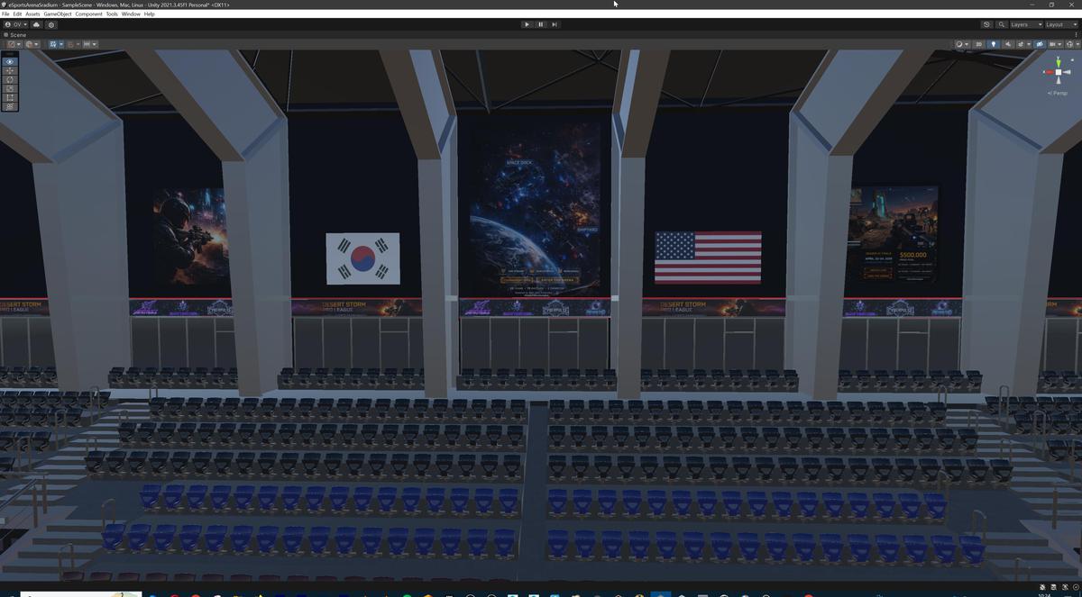 Futuristic Esports Arena Stadium – Tournament Stage 3d Environment Level