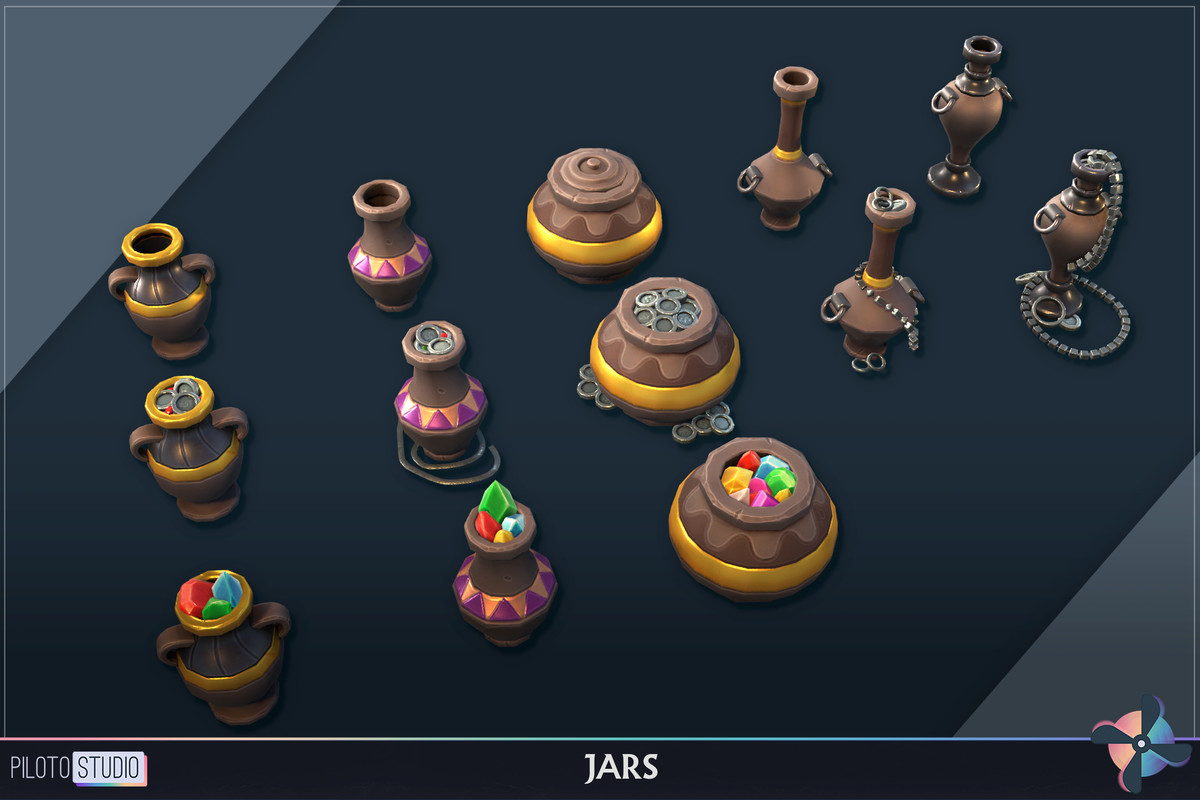 Stylized Treasures Megapack - Chests, Crystals, Gold, Silver, Copper