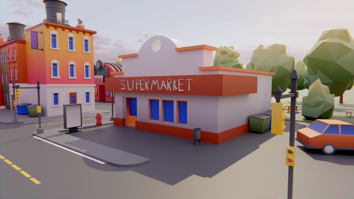 Low Poly Town by IGS
