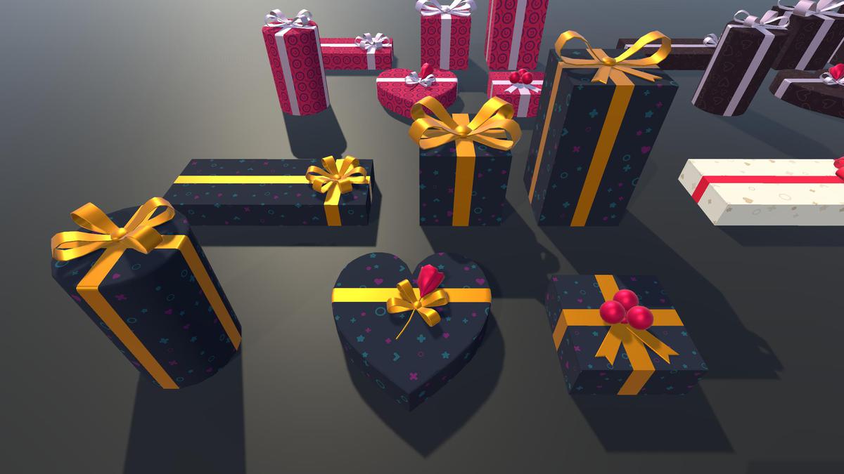 Gift Boxes with Magical Shader (Burn & Reveal)