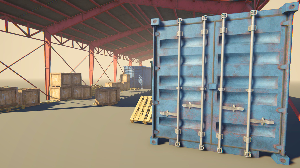 Warehouse Hangar Garage game ready