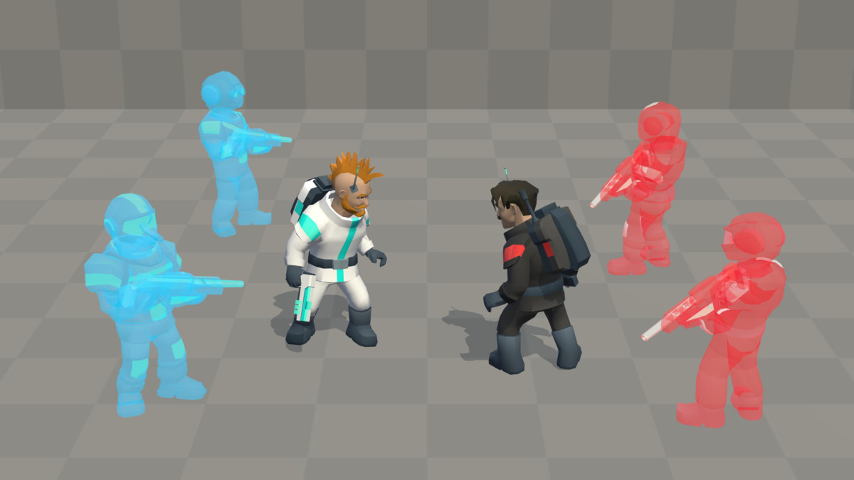 Low Poly Sci-Fi Soldiers M