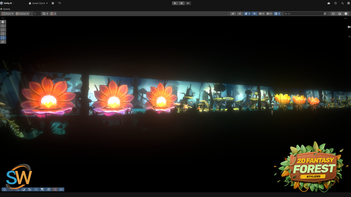Stylized Fantasy Forest – 2D Environment Pack (Vol. 1)