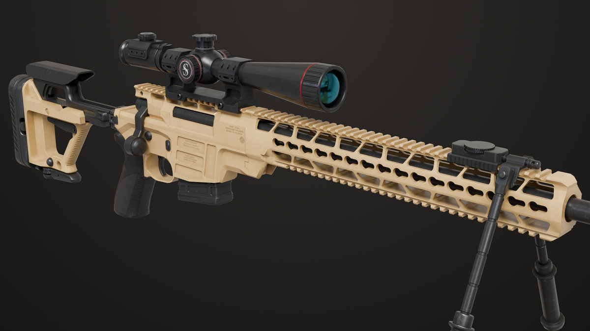 Sniper Rifle 04 Sandal URP HDRP Textures