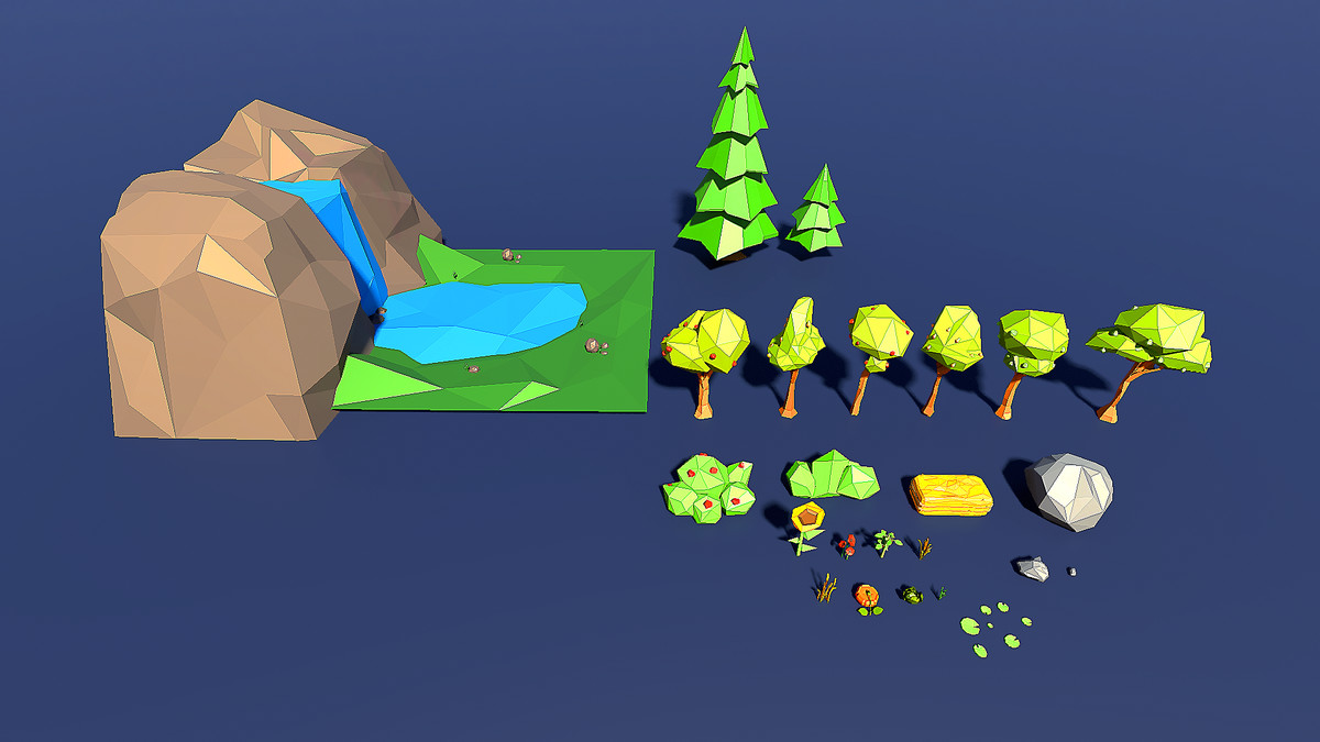Low Poly Farm. HappyLifeville