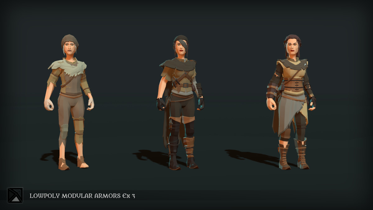 Low Poly Modular Armors Expansion Pack 03 - LOWPOLY MEDIEVAL FANTASY SERIES