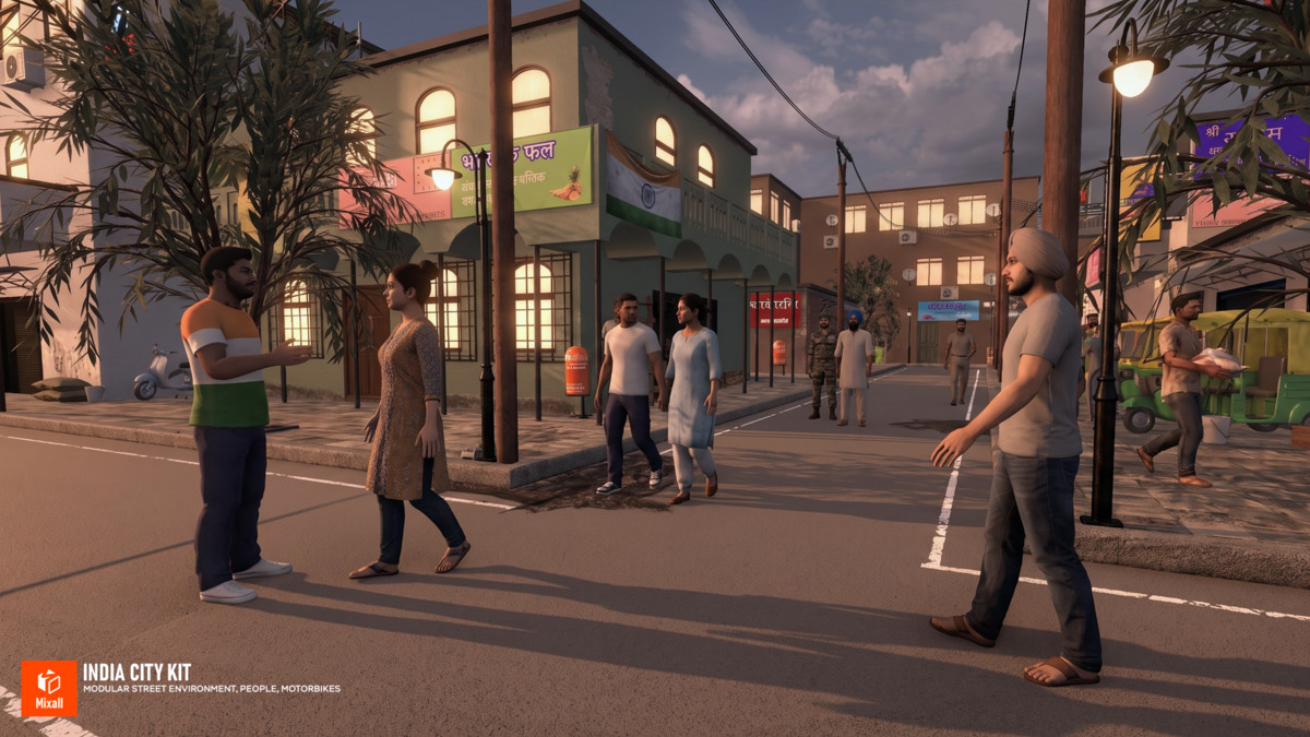 India City Kit - Modular Street Environment, People, Motorbikes